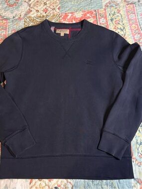 Burberry Dark Navy Crewneck Sweatshirt